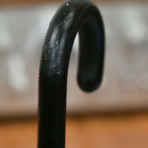 Burberry Shimmer Check 38" Umbrella Leather Handle - Picture 8 of 8